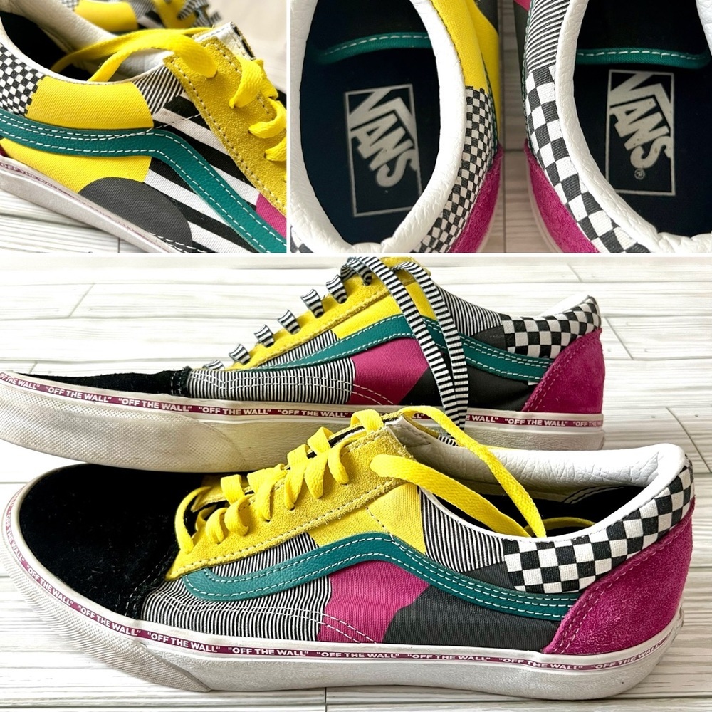 Vans Old Skool Juxtapoze Men's Size 9.5 Women's 11 Multi Color Skate Sneaker